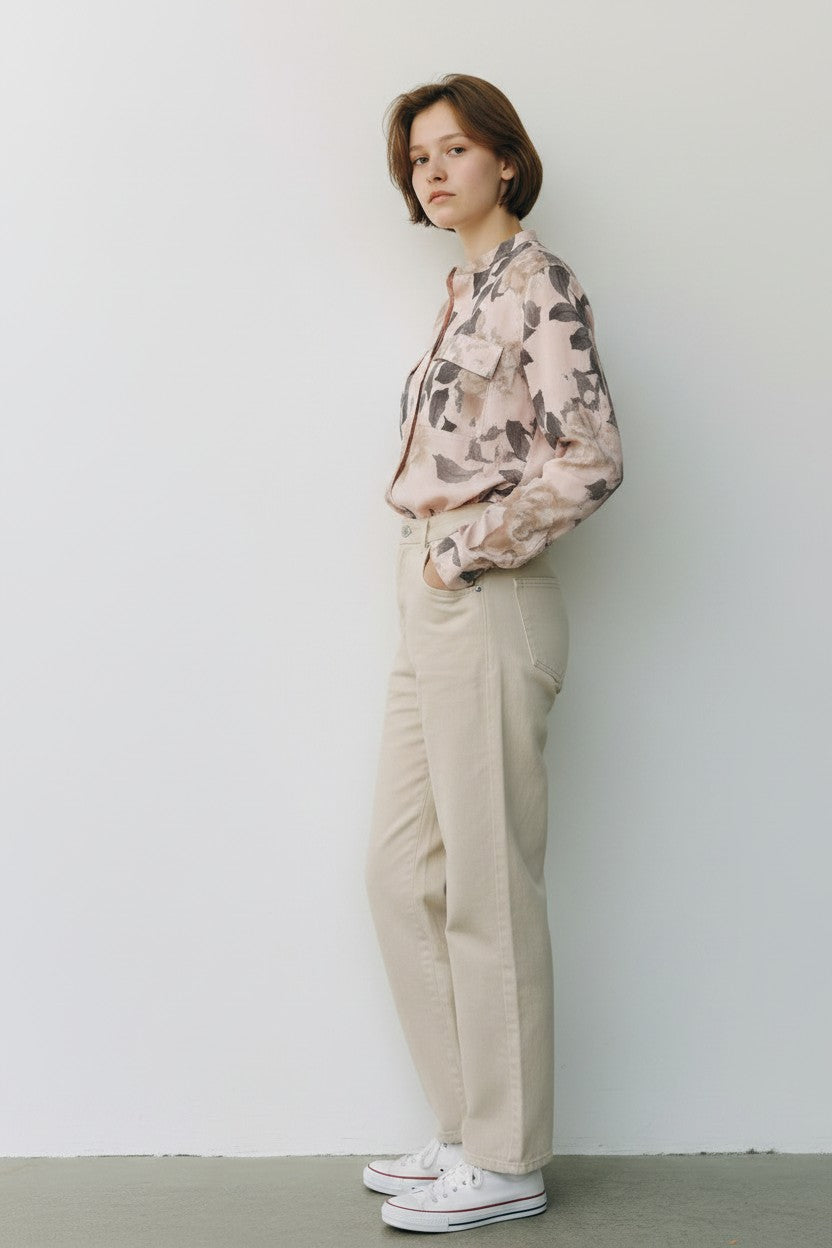Calvin Klein camicia donna floreale stampa blush foral