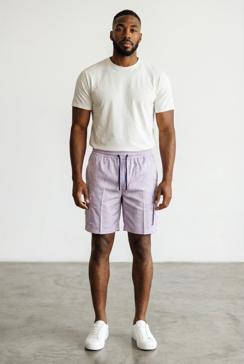 Damiano bermuda uomo cargo damascati 100% cotone