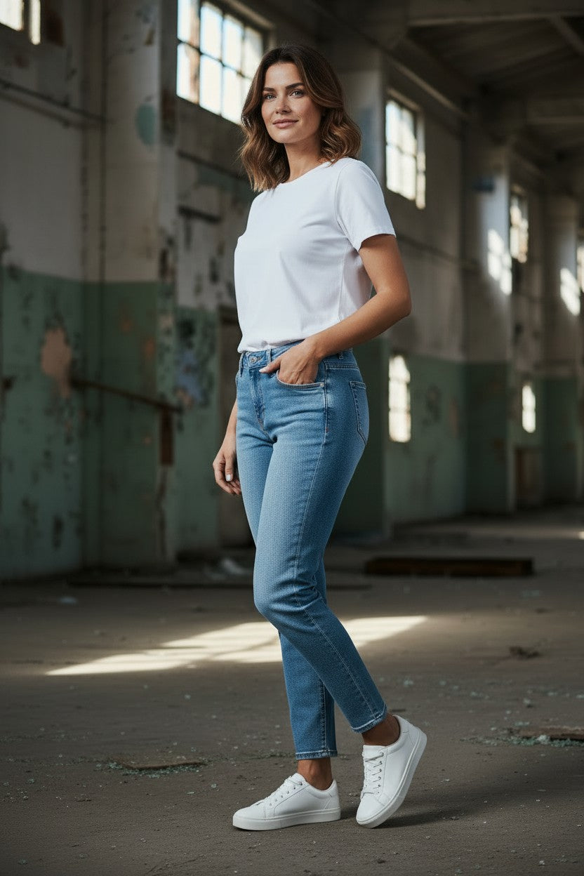 Seventwoseven jeans donna mod. MIA - S2S010/WL Skynny Made in Italy
