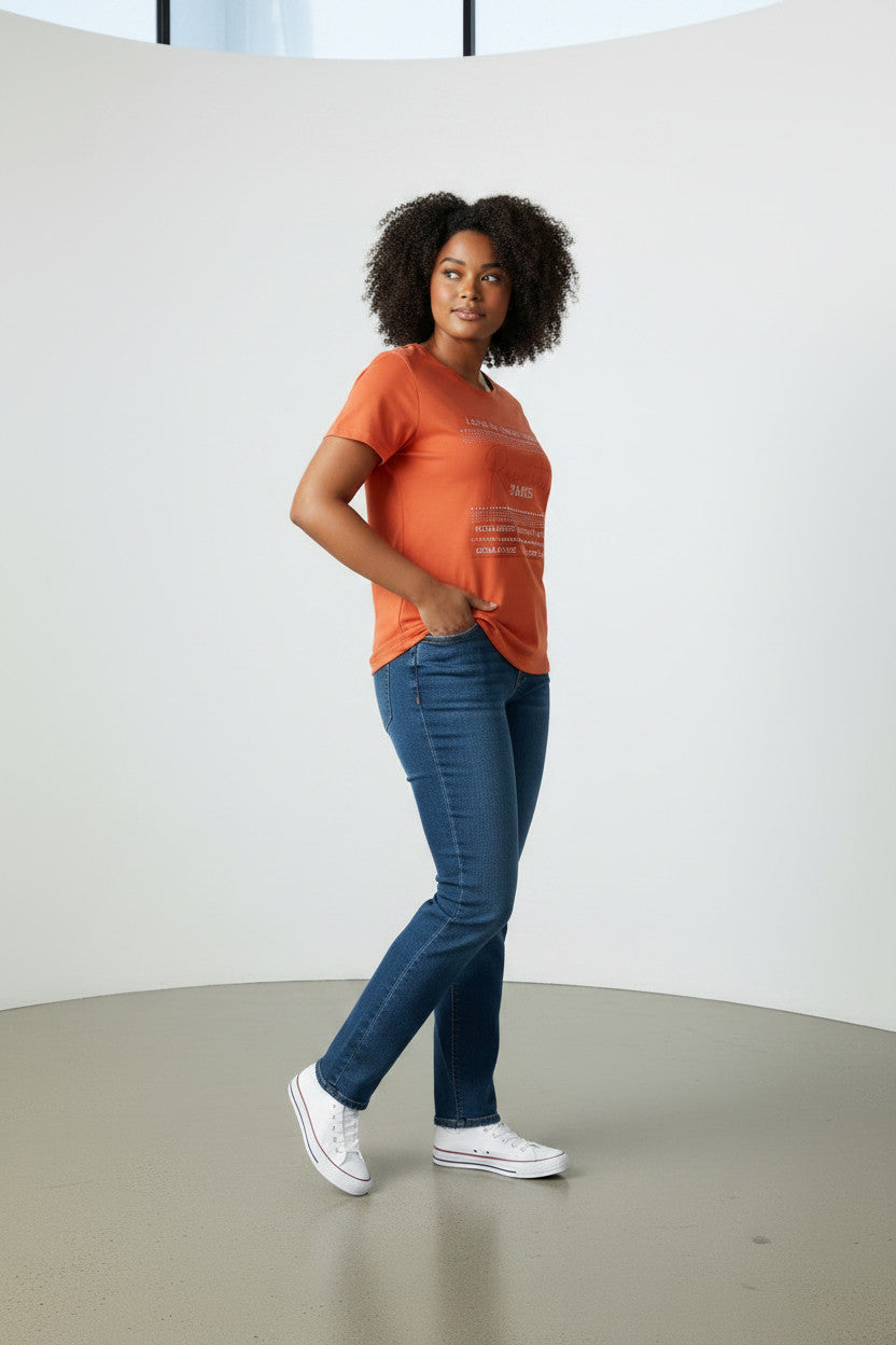 Lara Riva T-Shirt donna comfort fit 100% Cotone art. 1119 C