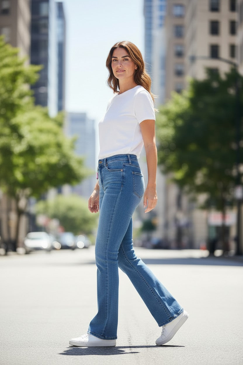 Seventwoseven Jeans donna modello Emily bootcut Made in Italy