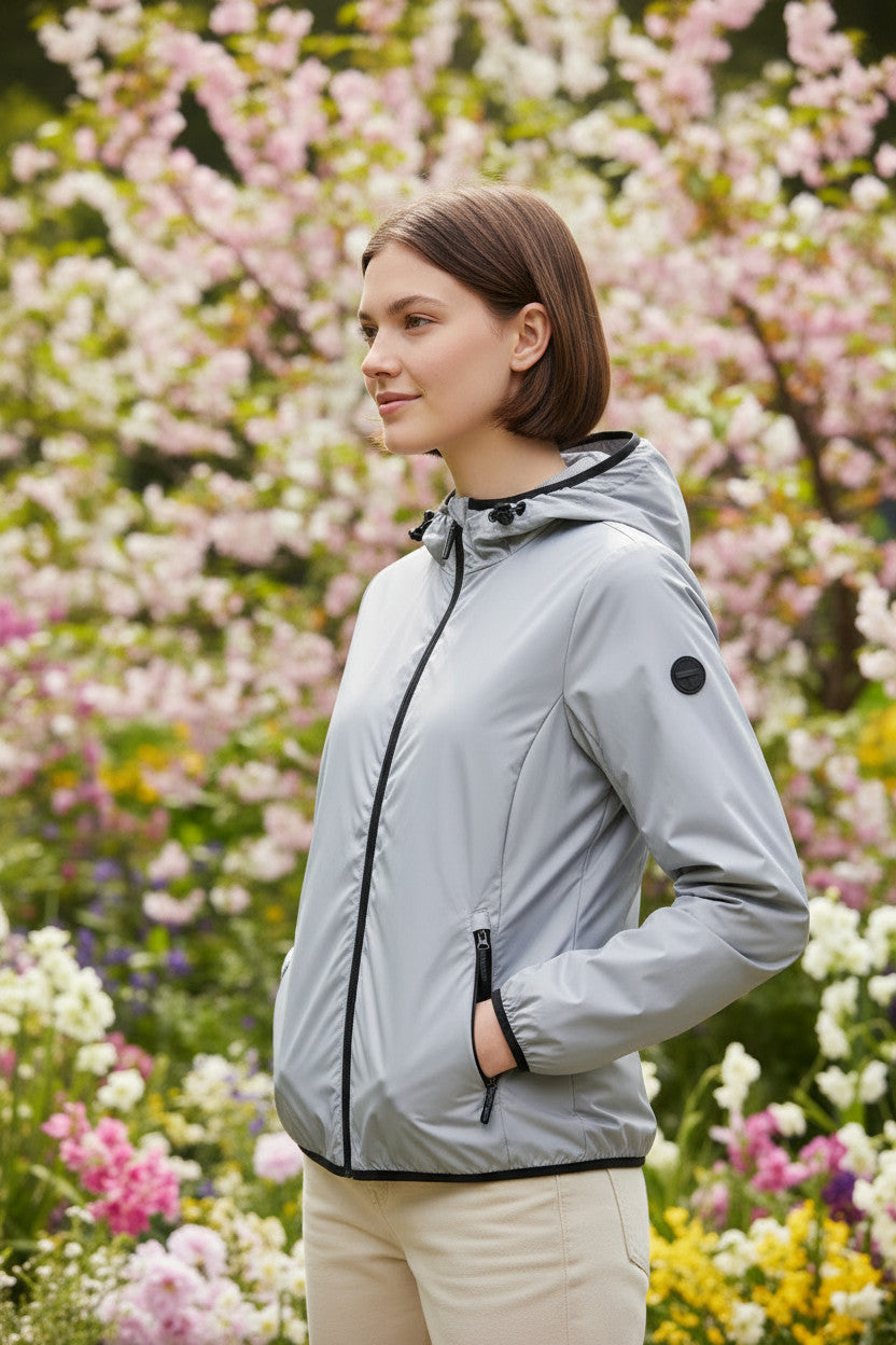 Clinchberry giacca a vento stile k-way donna - leggera con cappuccio