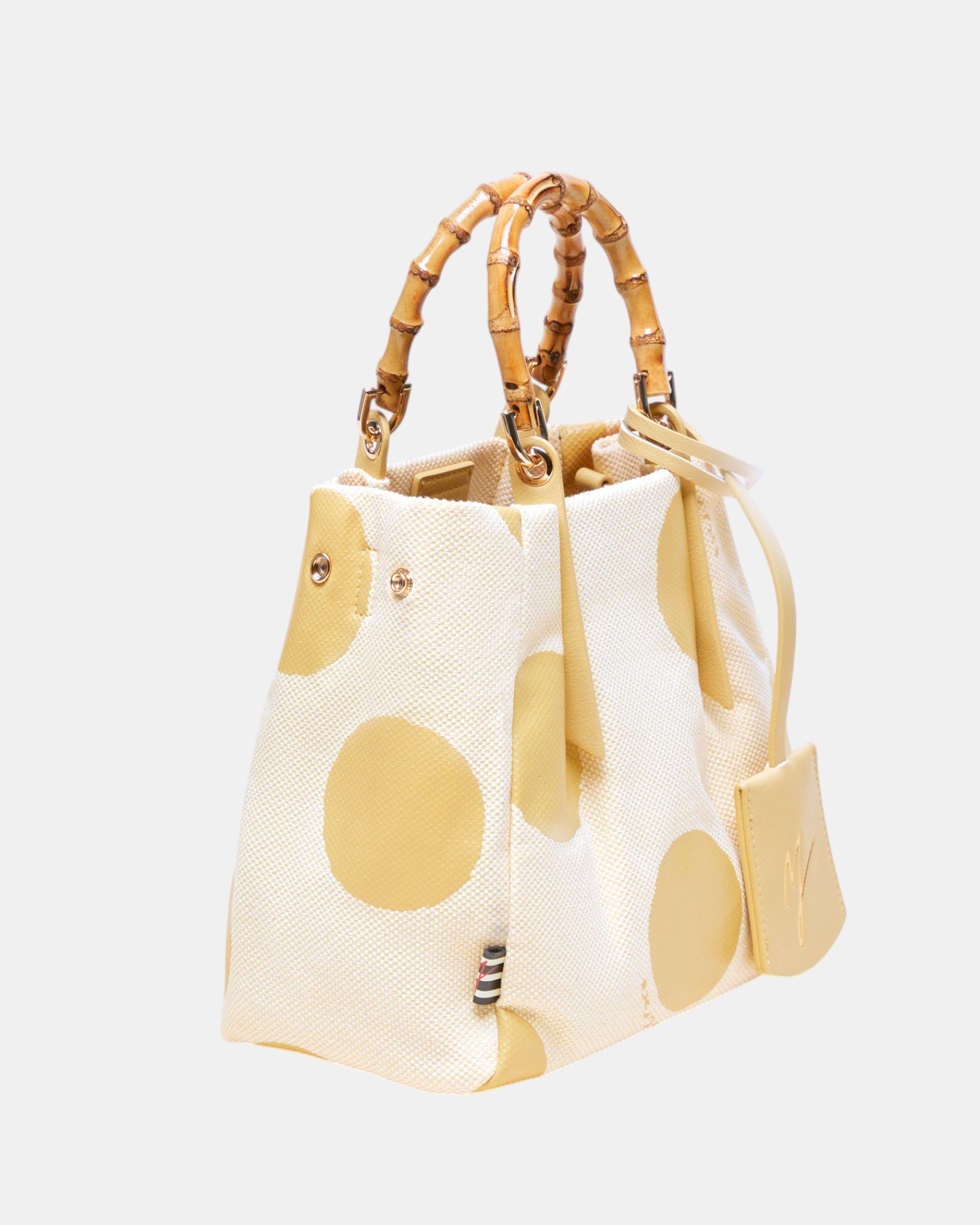 Manila Grace borsa Jasmine Canvas Pois Small