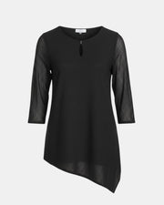 Calvin Klein blusa donna asimmetrica con texture