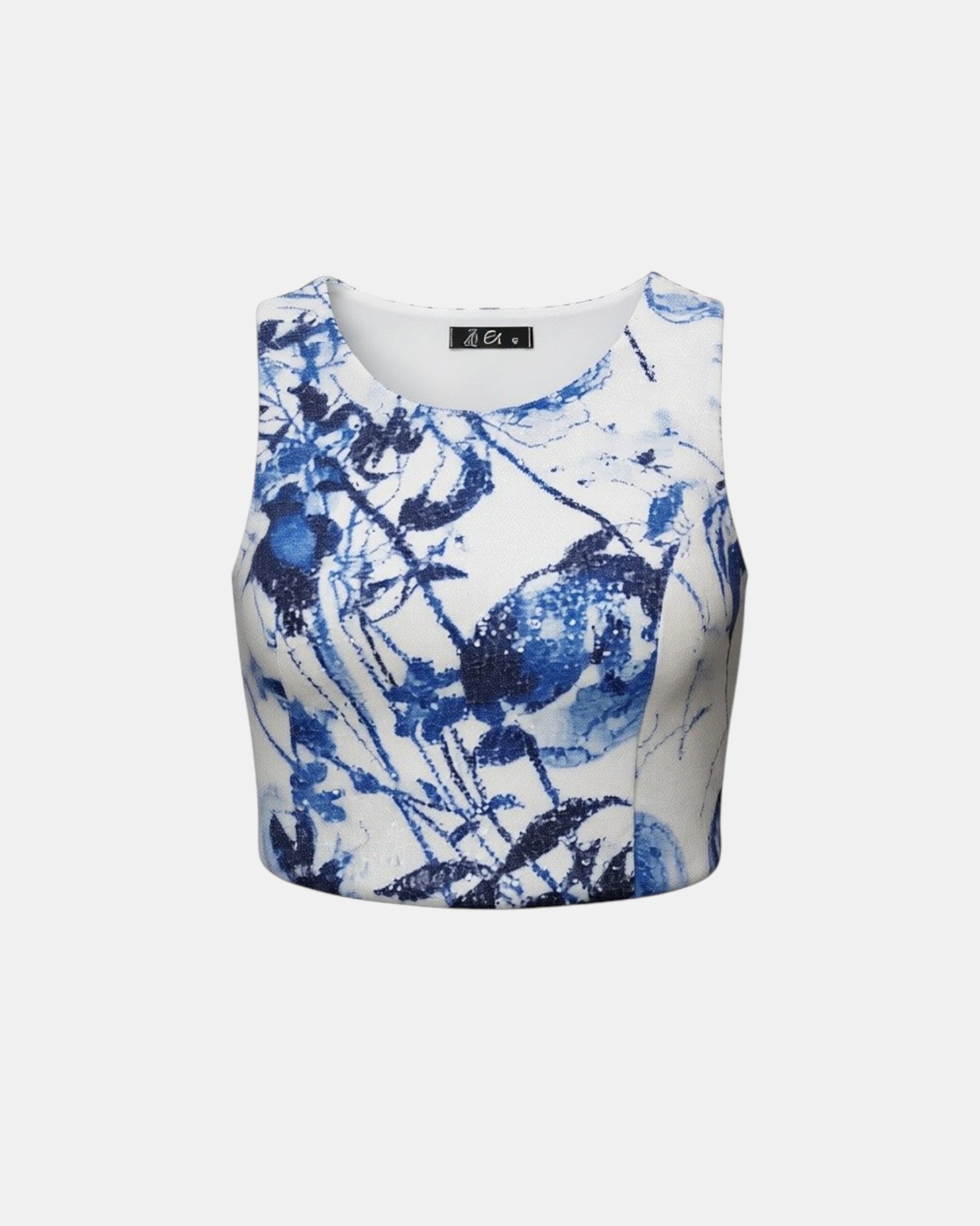 Eris top Crop donna full paillettes made in italy