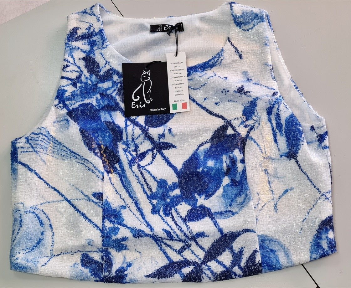 Eris top Crop donna full paillettes made in italy