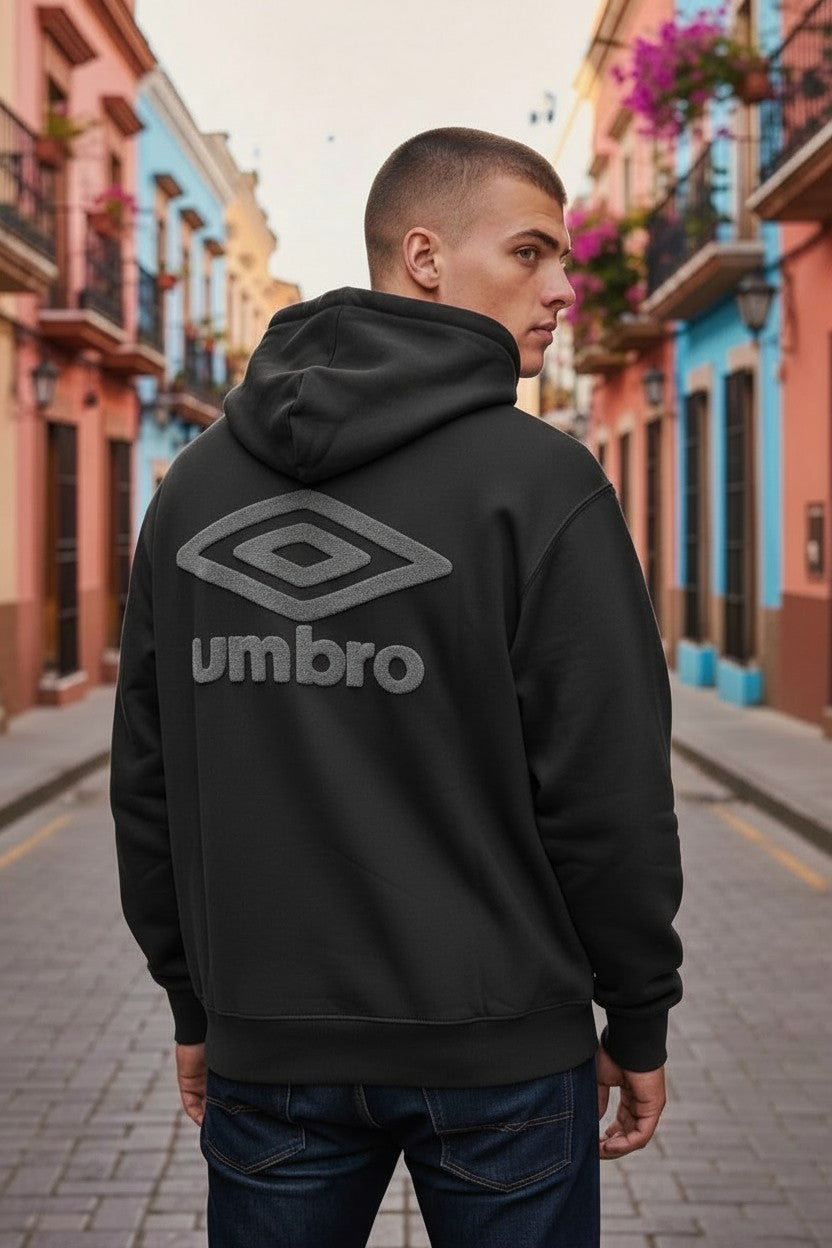 Umbro Felpa Uomo con Cappuccio Full Zip Modello Hoodie FZ Jacket