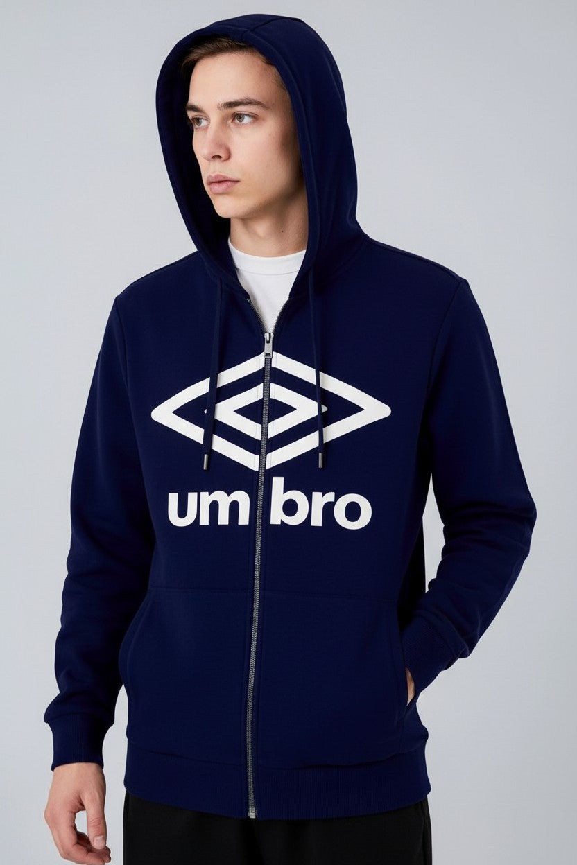 Umbro Felpa Uomo con Cappuccio Zip Intera Modello Hoodie FZ Jacket
