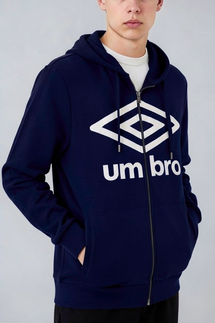 Umbro Felpa Uomo con Cappuccio Zip Intera Modello Hoodie FZ Jacket