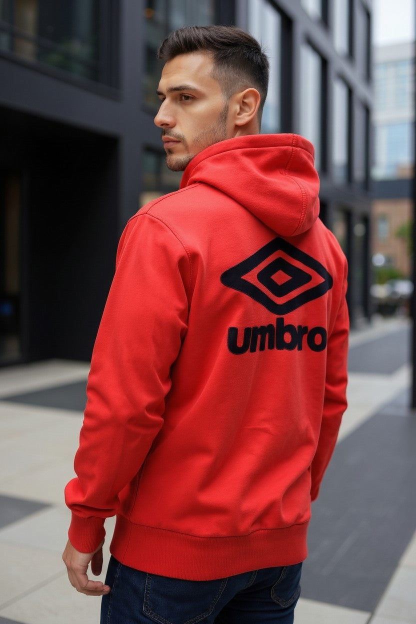 Umbro Felpa Uomo con Cappuccio Full Zip Modello Hoodie FZ Jacket