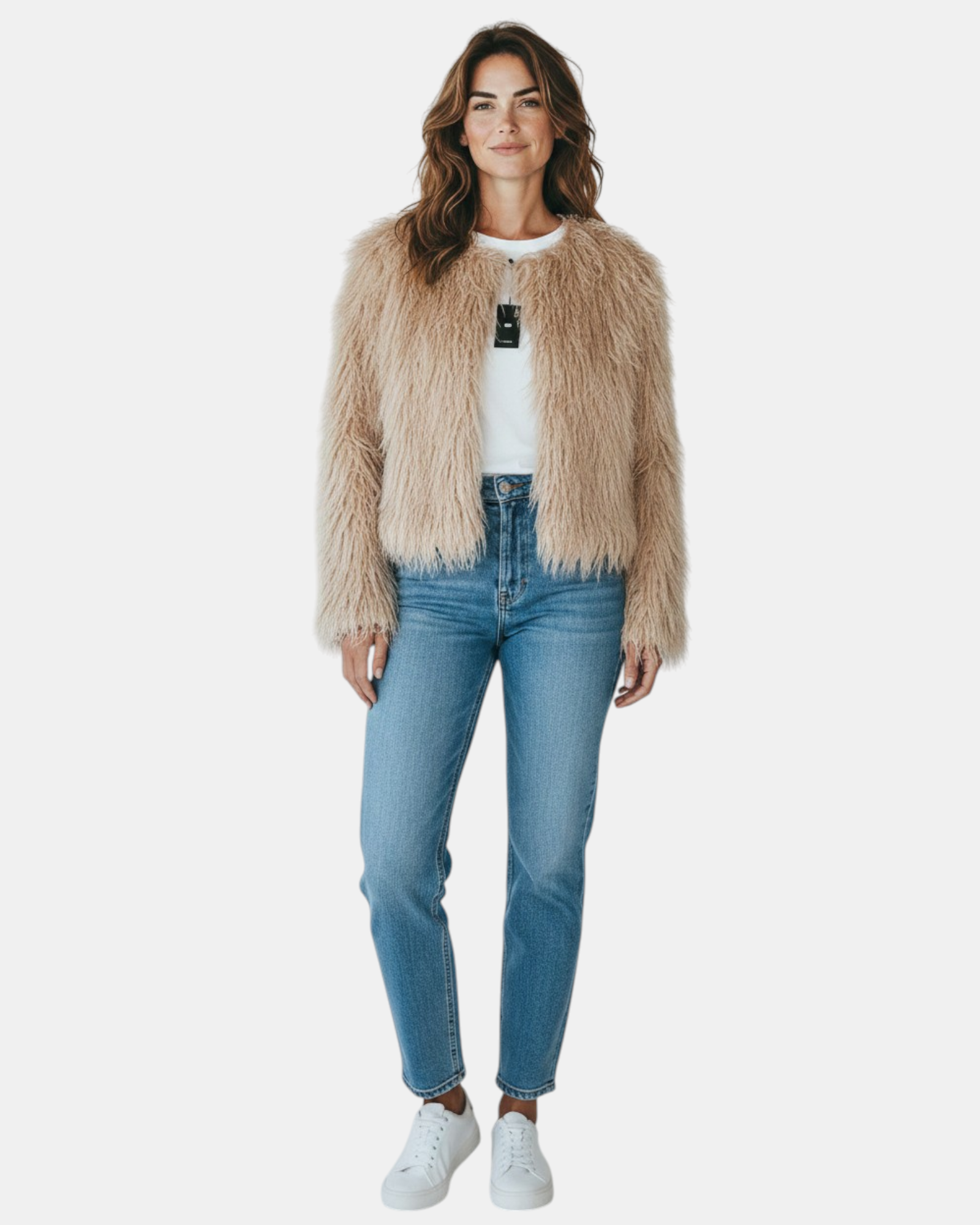 Oui Odile Pelliccia Ecologica Donna Degradé Multicolor Eco Elegante