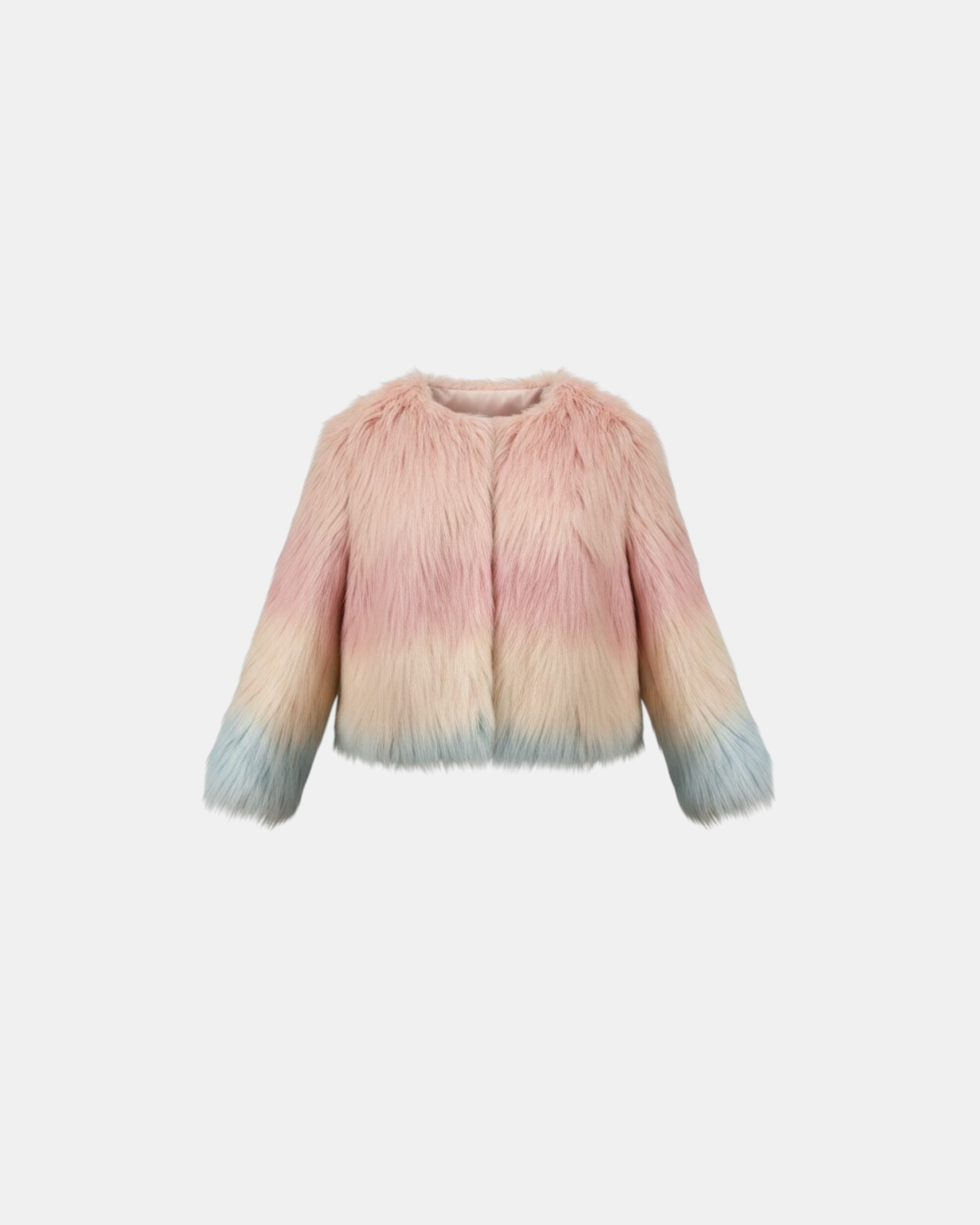 Oui Odile Pelliccia Ecologica Donna Degradé Multicolor Eco Elegante