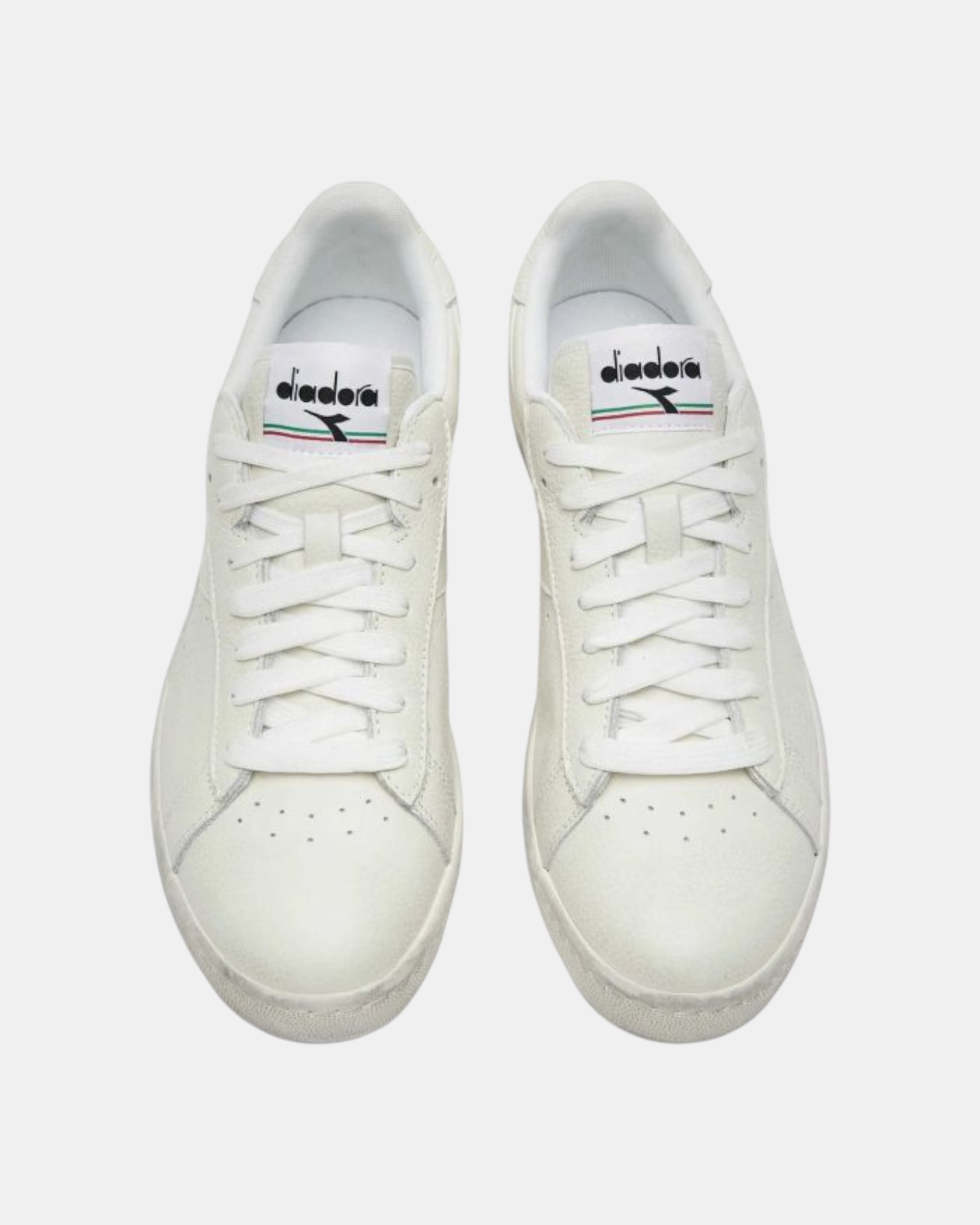 Diadora Sneakers Unisex C6180 L Low Waxed Bianche in Pelle Stile Urban Casual