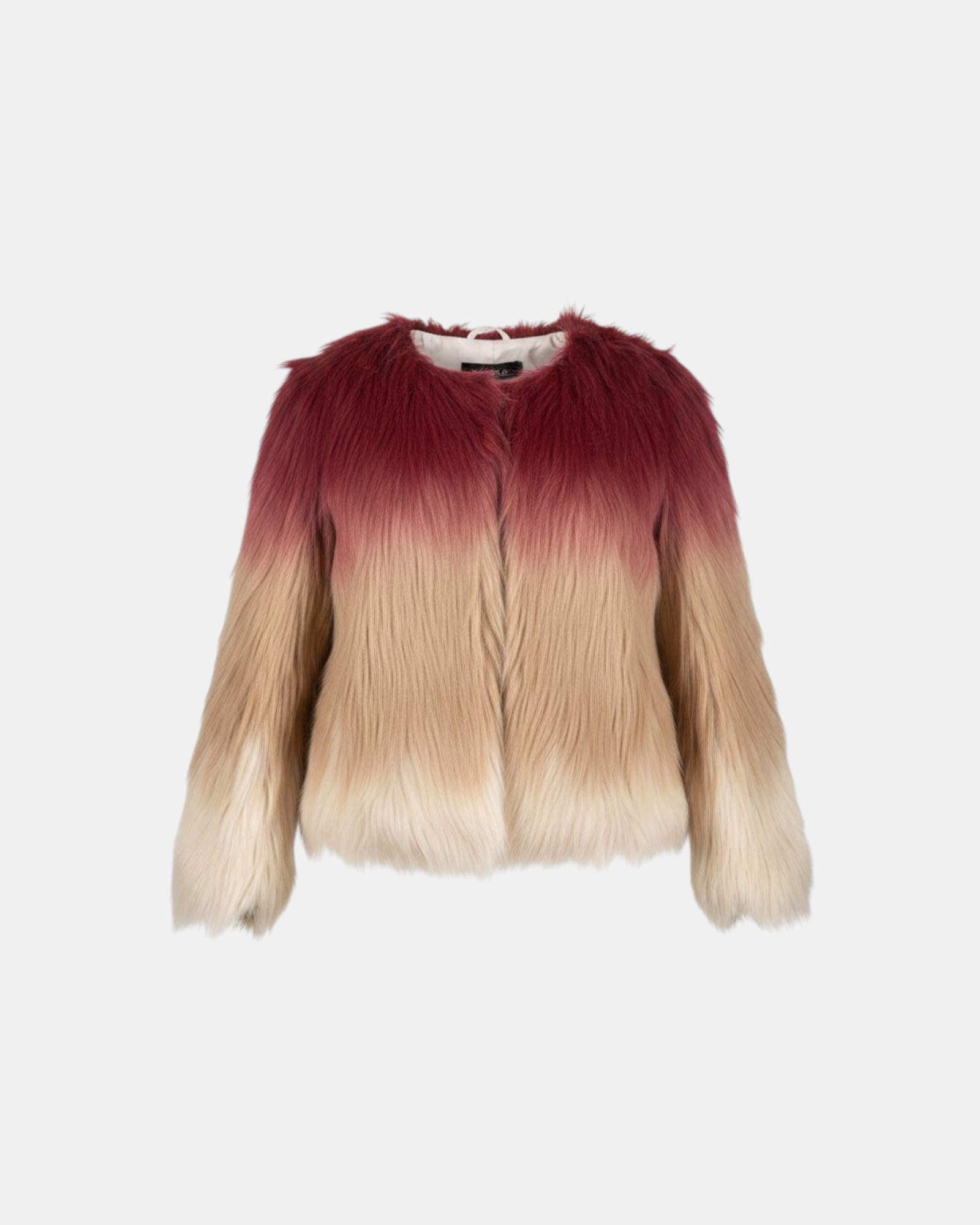 Oui Odile Pelliccia Ecologica Donna Degradé Multicolor Eco Elegante