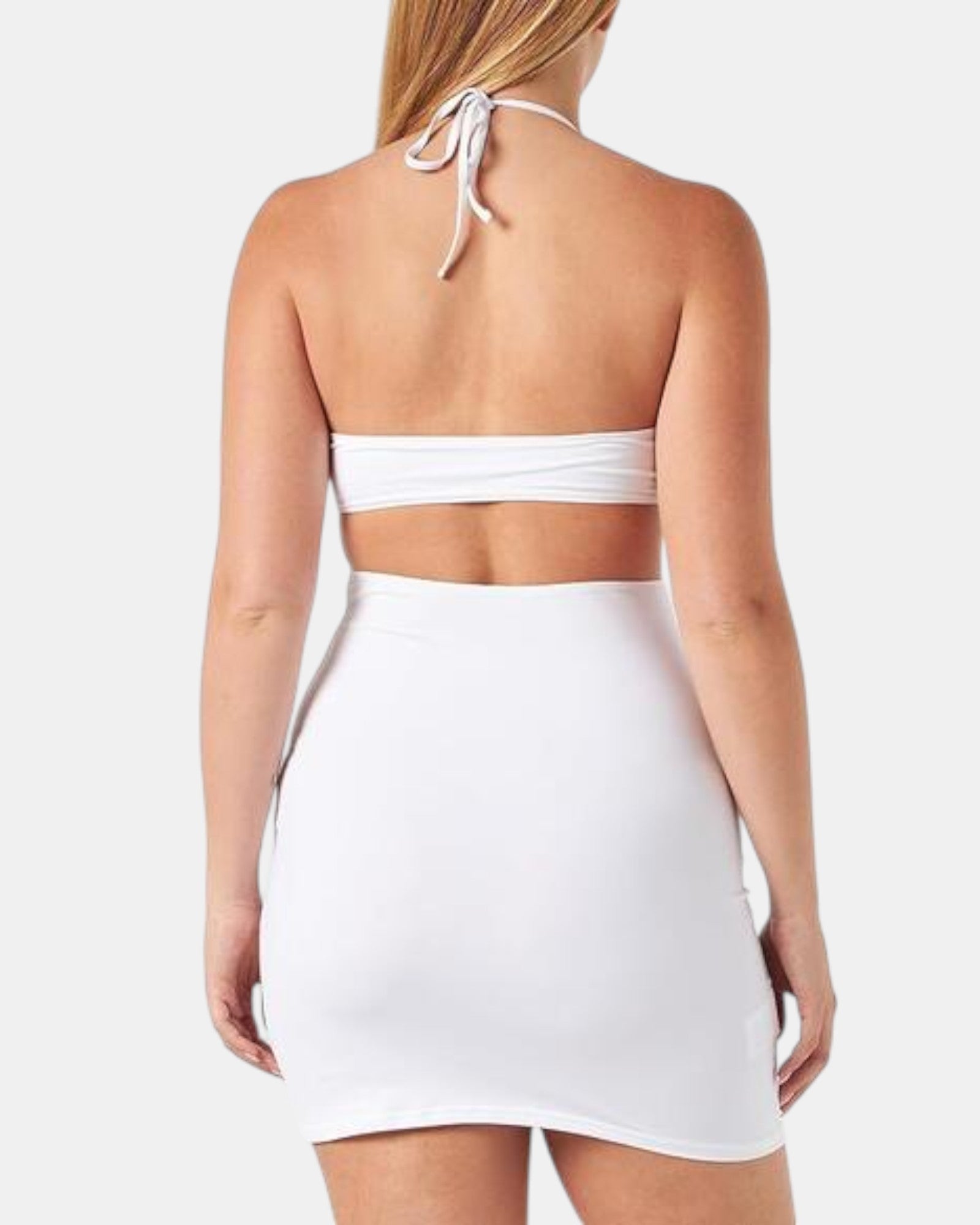 Pinko mini abito cut out art. attesa col. bianco