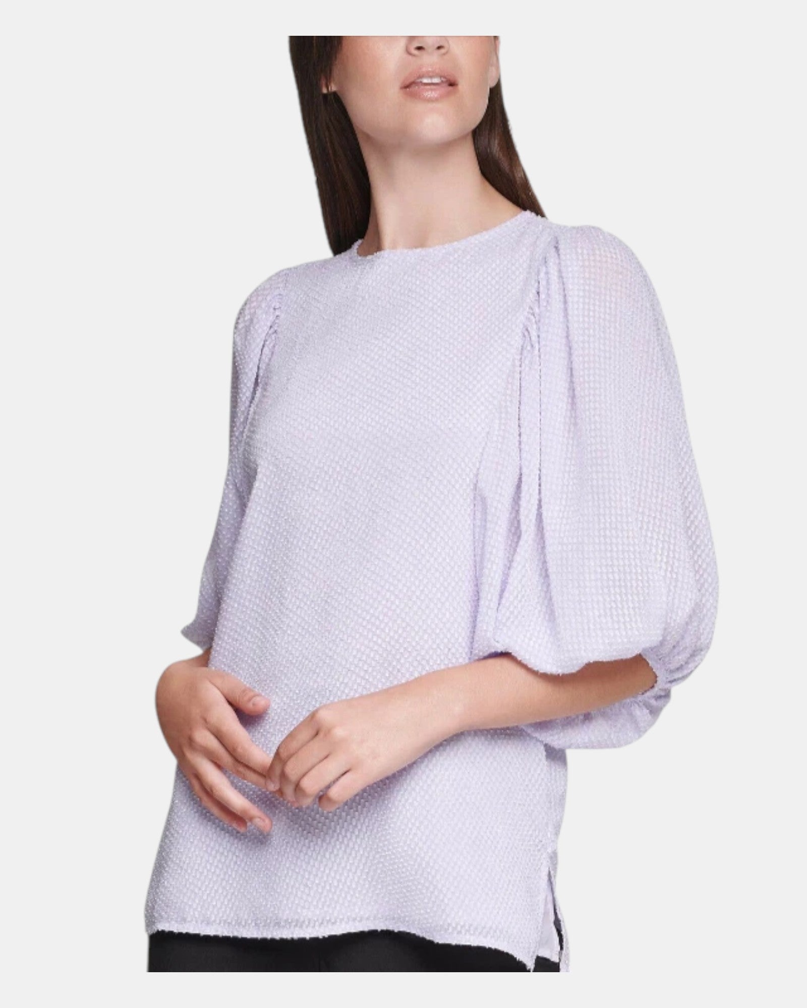 Calvin Klein blusa maniche a palloncino col. Lilla