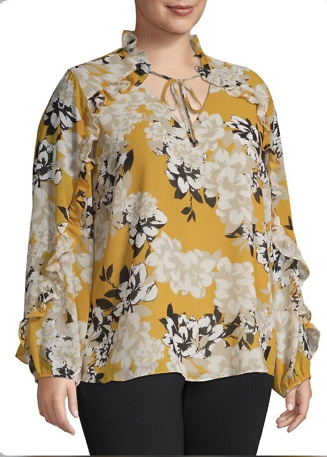 Calvin Klein blusa donna stampa floreale macro