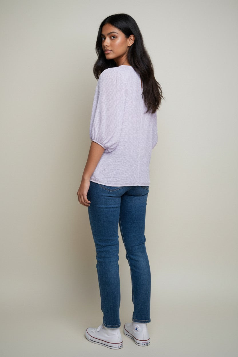 Calvin Klein blusa maniche a palloncino col. Lilla
