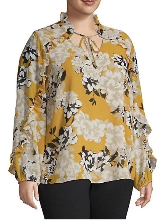 Calvin Klein blusa donna stampa floreale macro