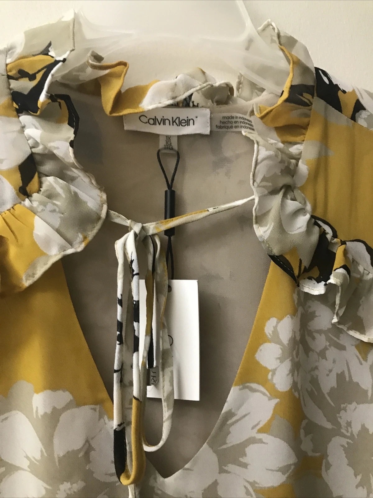 Calvin Klein blusa donna stampa floreale macro