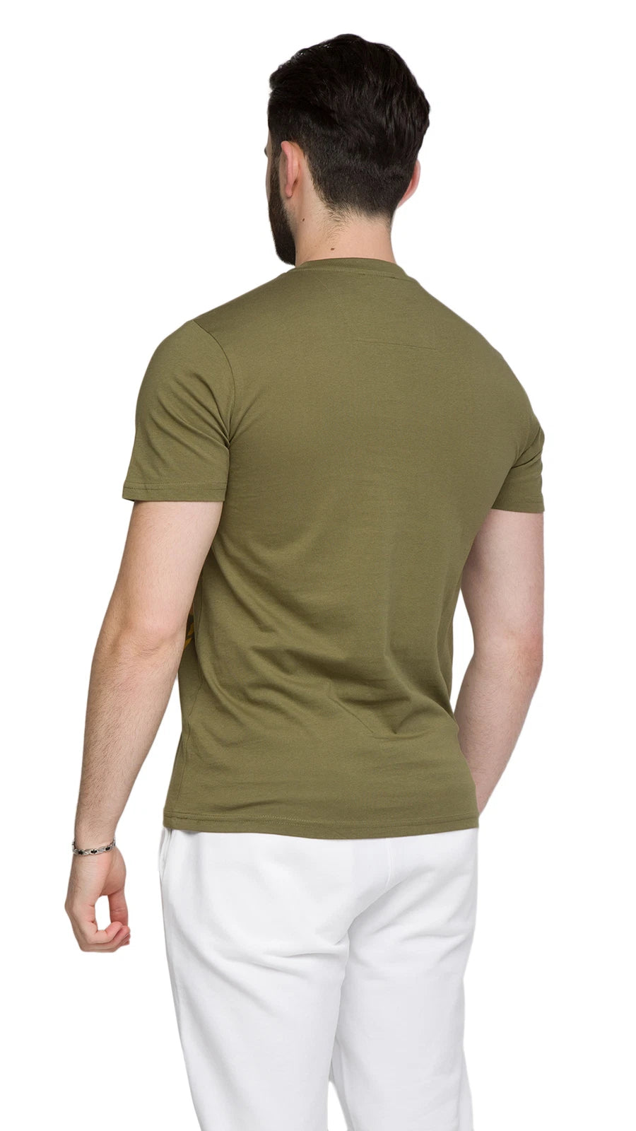 Cavalli Class T-Shirt Uomo stampa verticale Leopardo 100% cotone