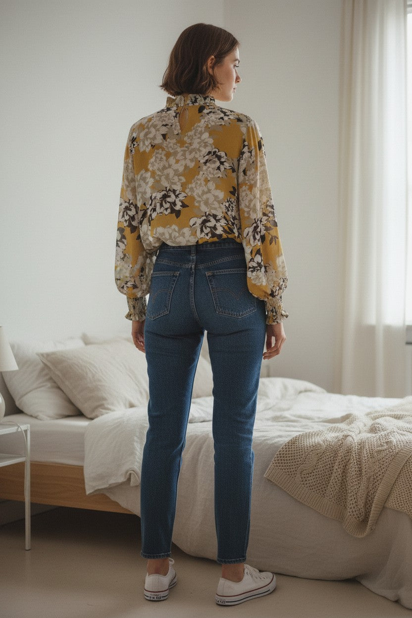 Calvin Klein blusa donna stampa floreale macro