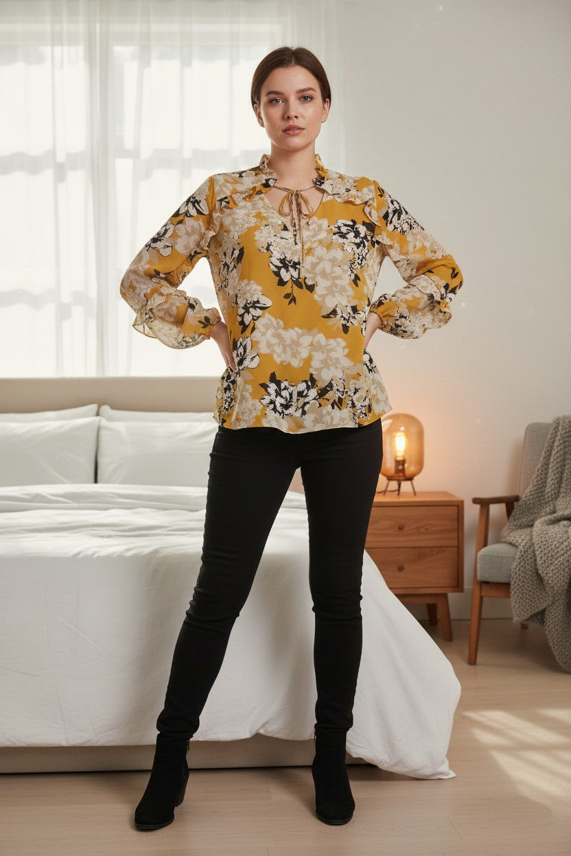 Calvin Klein blusa donna stampa floreale macro